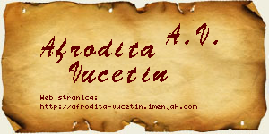 Afrodita Vučetin vizit kartica